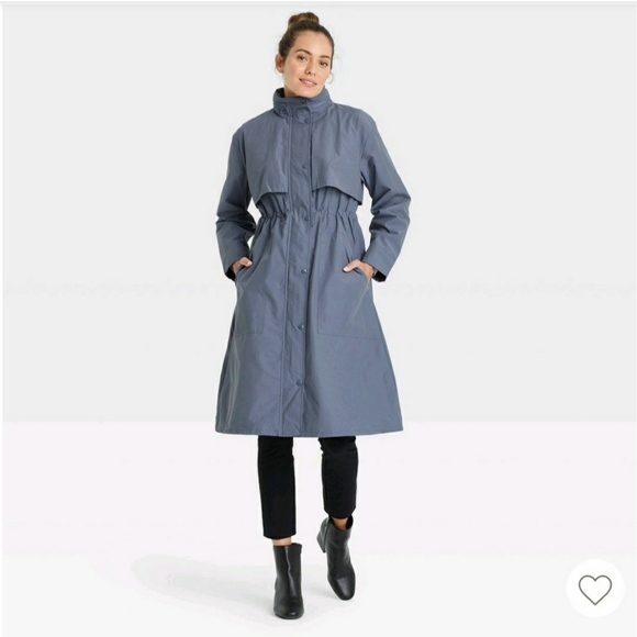 NWT Women's Rain Resistant Trench Coat - XL - Picture 1 of 9